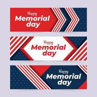 banner del memorial day usa vettore