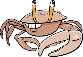 Cartoon fiddler crab fumetto carattere animale vettore