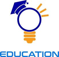 design dell'icona del logo dell'istruzione, illustrazione vettoriale