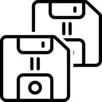 icona linea per floppy vettore