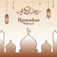 Ramadan mubarak sfondo modello vettore