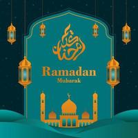 Ramadan mubarak sfondo modello vettore