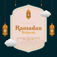 Ramadan mubarak sfondo modello vettore