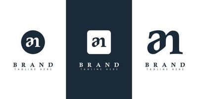 moderno e semplice minuscolo un lettera logo, adatto per qualunque attività commerciale con un o n / A iniziali. vettore