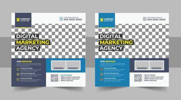 digitale marketing agenzia e aziendale sociale media inviare modello design vettore