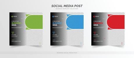 modello di banner per post sui social media di marketing aziendale digitale vettore