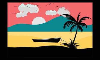 colorato spiaggia svg illustrazione design. vettore