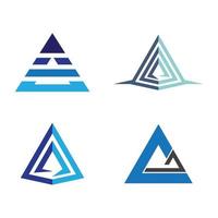 illustrazione delle immagini del logo della piramide vettore