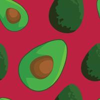 vettore senza soluzione di continuità modello con avocado su un' luminosa rosa sfondo. sfondo, sfondo, carta o tessile Stampa.