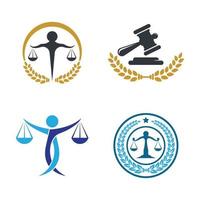 illustrazione delle immagini del logo dello studio legale vettore