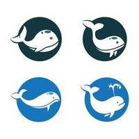 illustrazione di immagini del logo della balena vettore