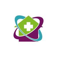 Croce sanitaria medica icona simbolo emblema vettore