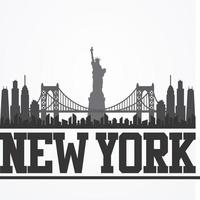 silhouette di nuovo York, Stati Uniti d'America vettore design modello