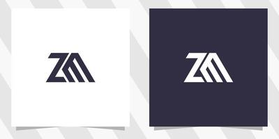 lettera mz zm logo design vettore