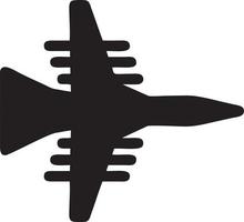 aereo icona simbolo Immagine vettore, illustrazione di il volo aviazione nel nero Immagine. eps 10 vettore