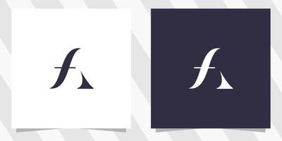 lettera fa af logo design vettore