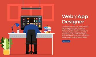 web designer e programmatore vettore