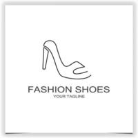 schema moda donne scarpe logo premio elegante modello vettore eps 10