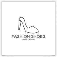 schema moda donne scarpe logo premio elegante modello vettore eps 10