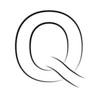 logo lettera q icona asse alfabeto logotipo q emblema vettore