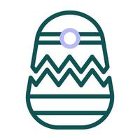 uovo icona duocolor verde viola colore Pasqua simbolo illustrazione. vettore