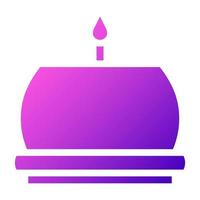candela icona solido pendenza viola rosa colore Pasqua simbolo illustrazione. vettore