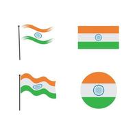 indiano bandiera vettore icona illustrazione