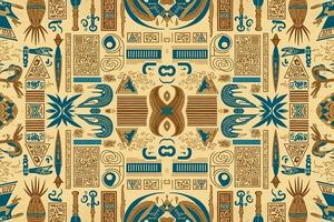egiziano geroglifici etnico modello. astratto tradizionale popolare antico tribale zigzag grafico linea. struttura tessile tessuto etnico egiziano modelli vettore. ornato elegante lusso Vintage ▾ retrò stile. vettore