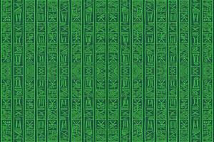 egiziano geroglifici etnico modello verde sfondo. astratto tradizionale popolare antico tribale zigzag grafico linea. struttura tessile tessuto egiziano vettore ornato elegante lusso Vintage ▾ retrò stile.