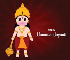 contento hanuman jayanti indiano indù Festival celebrazione vettore design