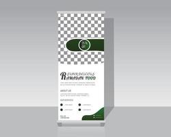 modello di banner roll up fast food vettore