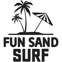 divertimento sabbia Surf vettore