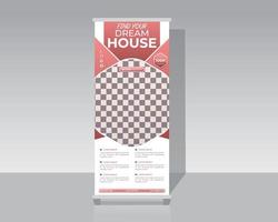 banner roll up immobiliare vettore