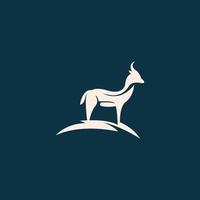 lusso e moderno antilope logo design vettore