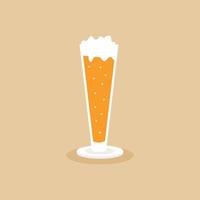 un bicchiere di birra fredda con bevanda icona di schiuma. bevi birra alcolica con i tuoi amici. illustrazione di elemento semplice vettore piatto da cibo modificabile isolato su sfondo colorato. concetto di amante della birra