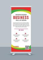 business roll up banner modello di progettazione vettore