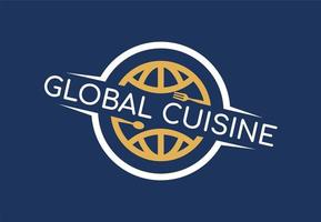 grafico design di globale cucina logo vettore
