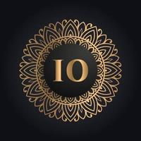 premio lettera 10 logo icona design. lusso gioielleria telaio gemma bordo logotipo. bellezza, moda, terme icona logo design vettore