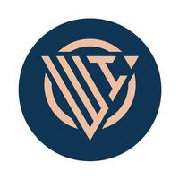 creativo semplice iniziale monogramma wi logo disegni. vettore