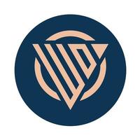 creativo semplice iniziale monogramma wo logo disegni. vettore