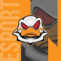 vettore esports portafortuna logo squadra anatra veloce squadra