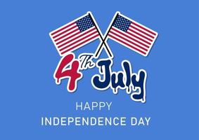 4 ° di luglio. indipendenza giorno di il Stati Uniti d'America vettore