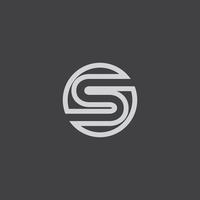 creativo S logo design modello vettore