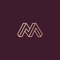 lusso e moderno m schema logo design vettore
