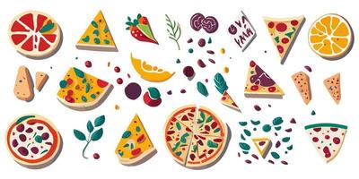 creare un' acquolina in bocca design con queste piatto vettore Pizza grafica
