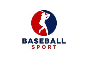 lettera o baseball logo icona vettore modello.