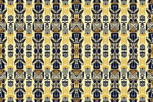 etnico ikat egiziano geroglifici modello. astratto tradizionale popolare antico tribale grafico linea. struttura tessile tessuto etnico egiziano modelli vettore. ornato elegante lusso Vintage ▾ retrò stile. vettore