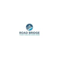 strada ponte logo design modello vettore