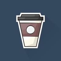 illustrazione di caffè tazza nel piatto design vettore