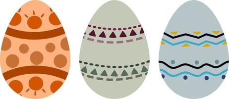 Pasqua uova. impostato di vettore illustrazioni. colorato Pasqua uova.